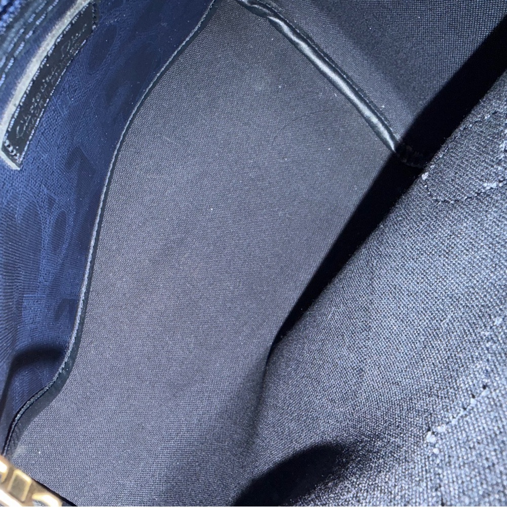 Vintage Dior | Trotter Navy Blue Boston Bag - Picture 8 of 12